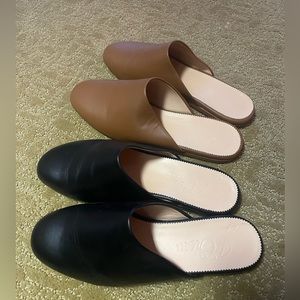 Jcrew leather mules. 2 pair sold together! New without box.
